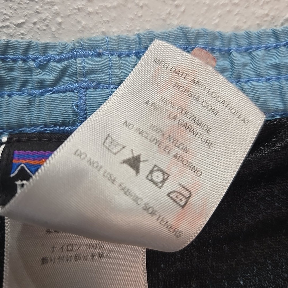 VTG Patagonia Men L Baggies Shorts Blue‎ 7" Inseam Swim Trunks Mesh Liner USA - Picture 9 of 10